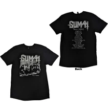 Sum 41, Tričko Band Photo European Tour 2022, Unisex, Čierna