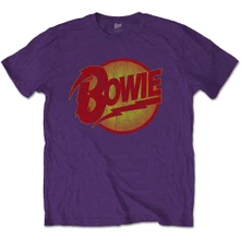 David Bowie, Tričko Vintage Diamond Dogs Logo, Unisex, Fialová