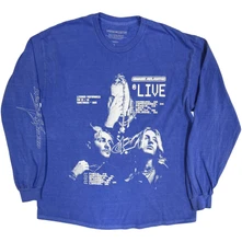 Tričko s dlhým rukávom Unisex Long Sleeve T-Shirt: Live European Tour '25 (Blue) (Ex-Tour)