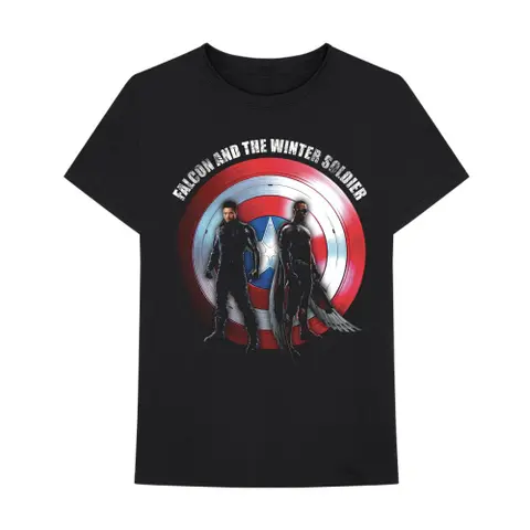 Tričko Falcon & Winter Soldier Shield Logo (Čierna), Unisex, Čierna