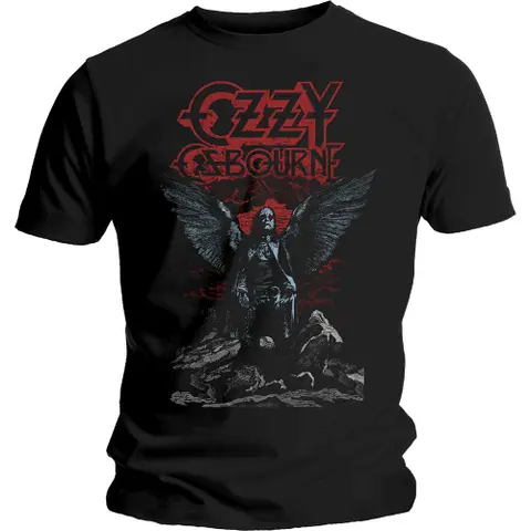 Ozzy Osbourne – Tričko Angel Wings (Čierna), Unisex, Čierna