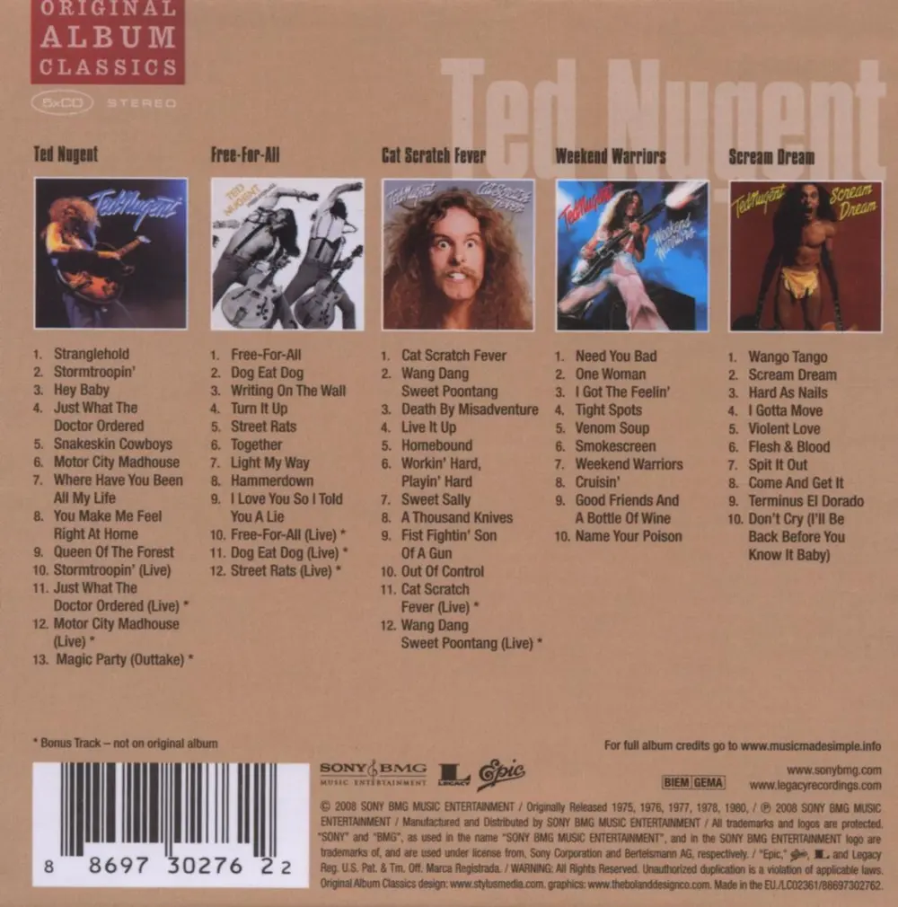 Ted Nugent – Original Album Classics (CD)