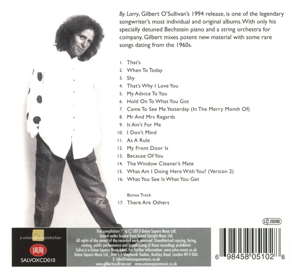 Gilbert O'Sullivan – BY LARRY (CD)