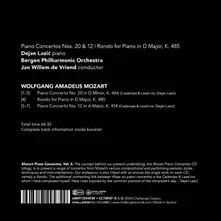 MOZART: PIANO CONCERTOS NOS. 20 & 12 / RONDO FOR PIANO IN D MAJOR, K. 485 thumbnail