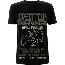Led Zeppelin, Tričko TSRTS World Premier, Unisex, Čierna