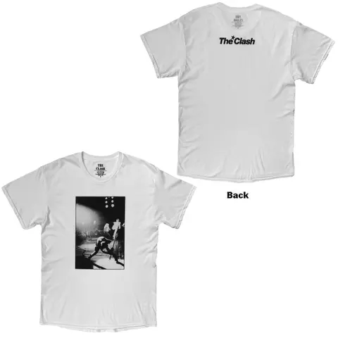 Unisex T-Shirt: Guitar Smash (White) (Back Print)