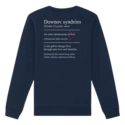 Láska Rozdiely Nevidí – Crewneck Chromozóm lásky, Unisex, Navy