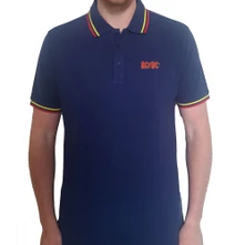 AC/DC, Polokošeľa Classic Logo, Unisex, Modrá
