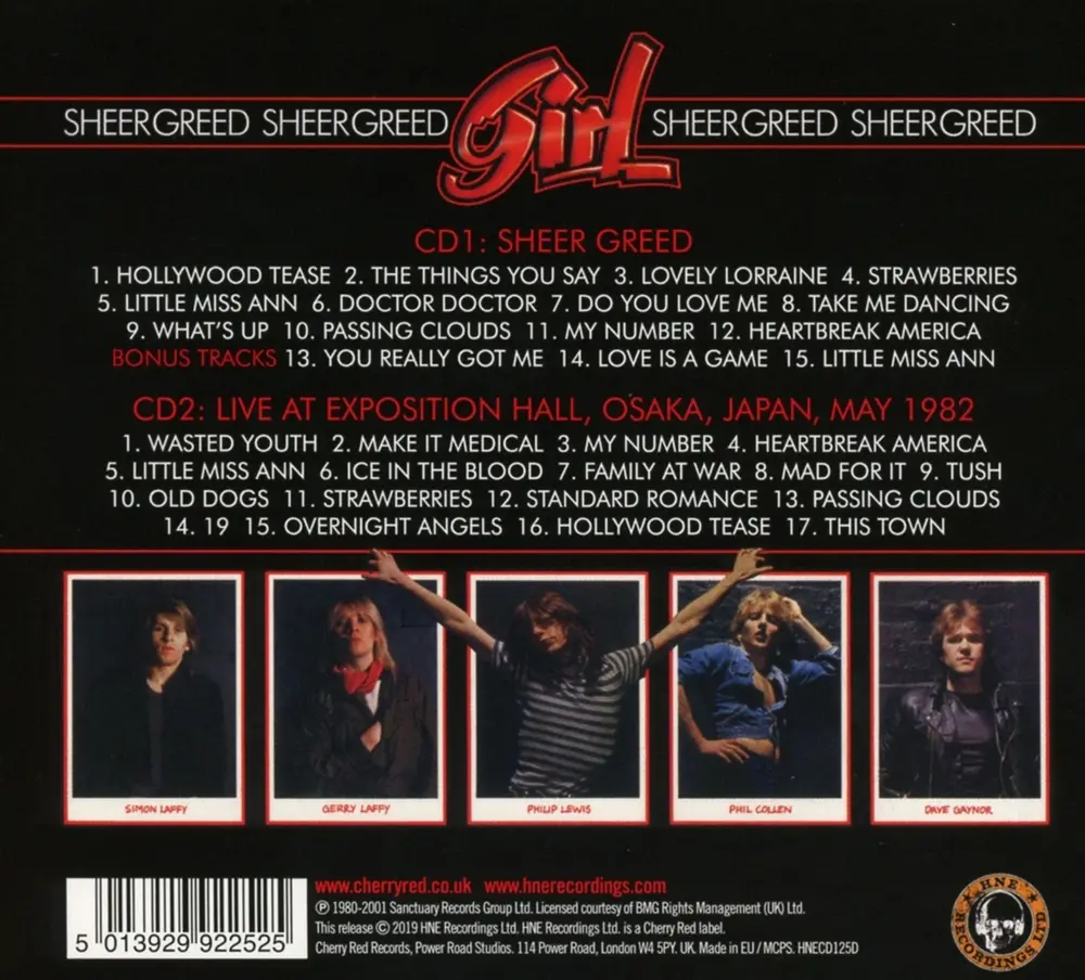 SHEER GREED / LIVE IN OSAKA '82