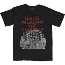 Rage Against the Machine, Tričko Crowd Masks, Unisex, Čierna