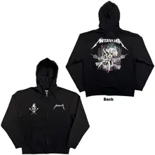 Unisex Zipped Hoodie: Scary Guy (Black) (Back Print) thumbnail