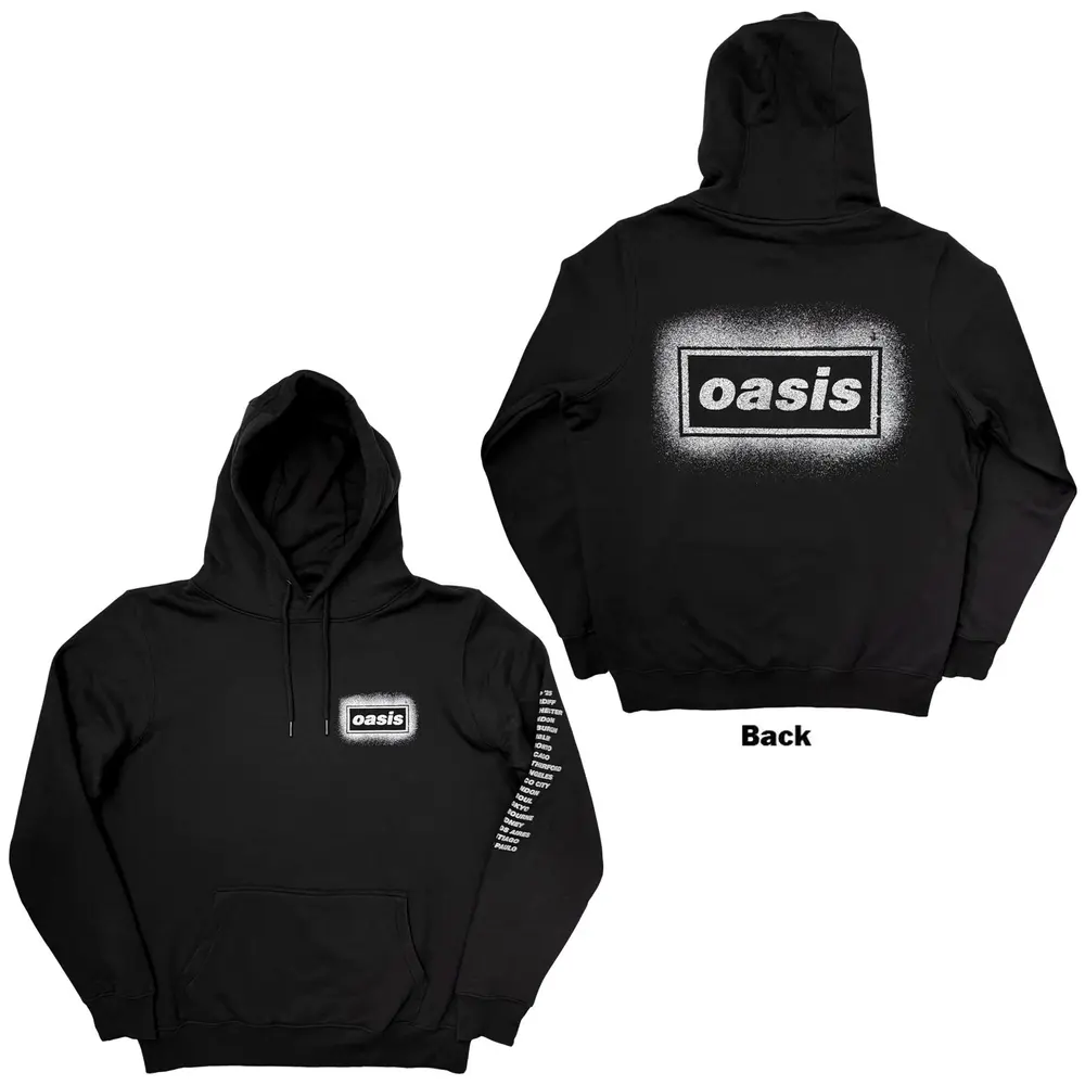 Unisex Pullover Hoodie: Spray Live '25 World Tour (Black) (Back Print & Ex-Tour)