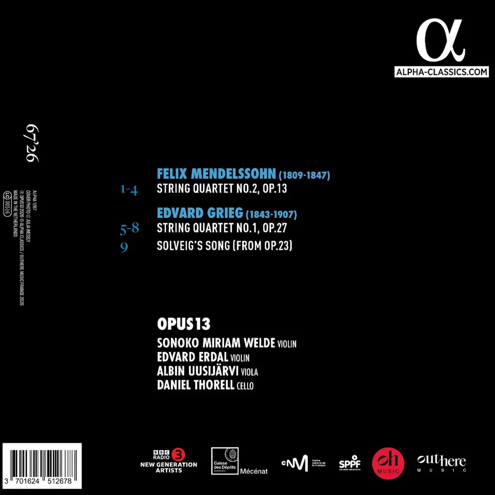 MENDELSSOHN & GRIEG: STRING QUARTETS