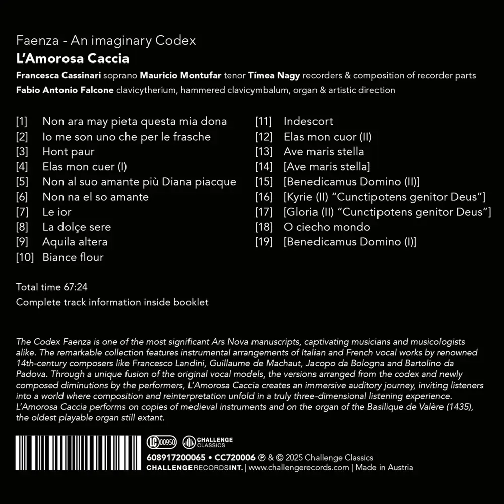 L'Amorosa Caccia – FAENZA - AN IMAGINARY CODEX (CD)