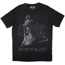 AC/DC, Tričko Back In Black Bell, Unisex, Čierna