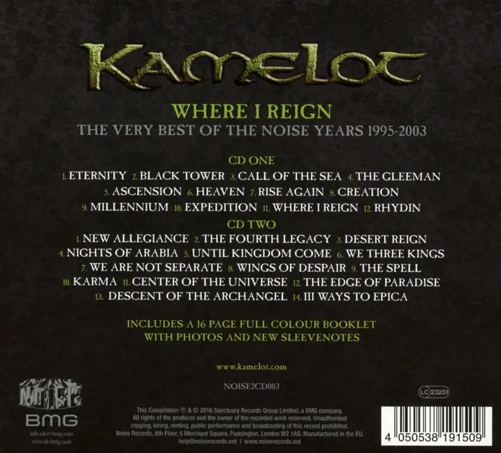 Kamelot – WHERE I REIGN: THE VERY BE (CD)