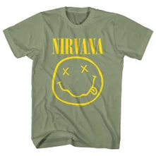 Nirvana, Tričko Yellow Smiley, Unisex, Zelená