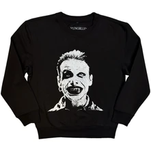 Yungblud, Crewneck Mono Grin, Unisex, Čierna