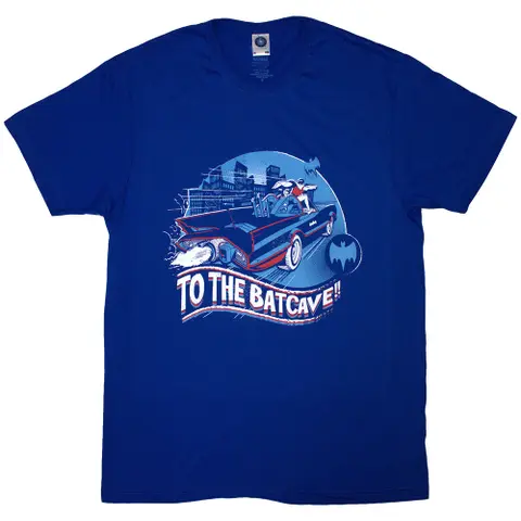 The Batman – Tričko To The Batcave (Modrá), Unisex, Modrá