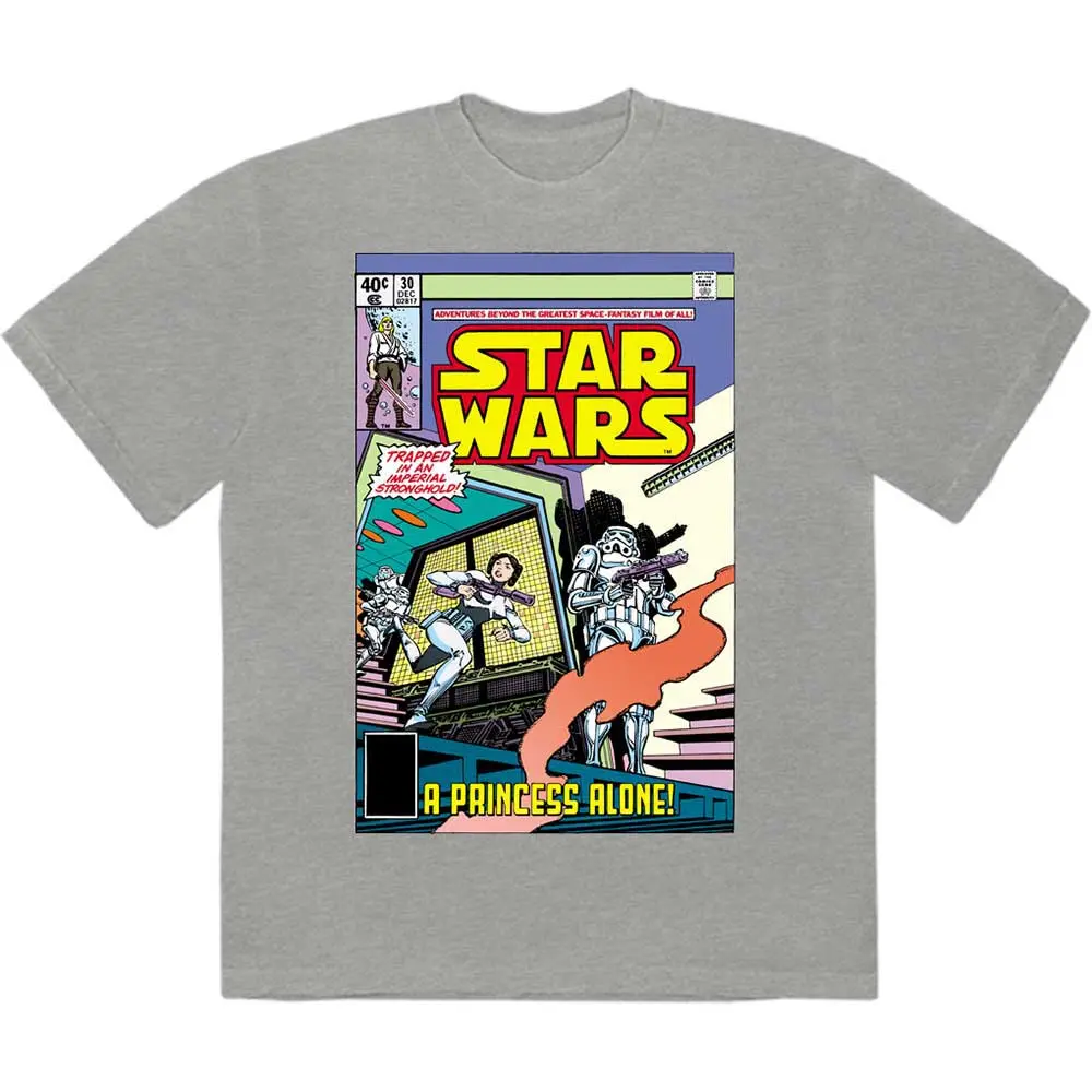 Star Wars – A Princess Alone Comic Cover (Gris) (T-shirt)