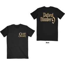 Ozzy Osbourne, Tričko Patient No. 9 Gold Logo, Unisex, Čierna
