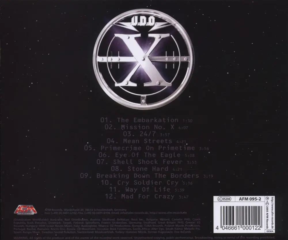 U.D.O. – Mission No. X (CD)