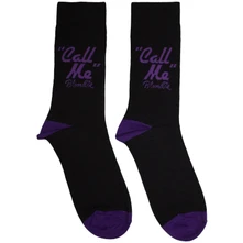 Blondie, Ponožky Call Me, Unisex, Čierna
