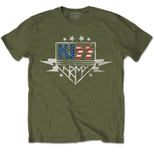 Kiss, Tričko Army Lightning, Unisex, Zelená