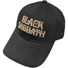 Black Sabbath, Šiltovka Text Logo, Unisex, Čierna