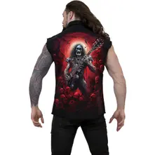 Unisex Worker Shirt: Tomb Of Rock (Black) (Back Print) thumbnail