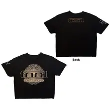Ladies Crop Top: Eye Geo Glow (Black) (Back Print) thumbnail
