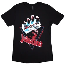Judas Priest, Tričko British Steel Hand Triangle, Unisex, Čierna