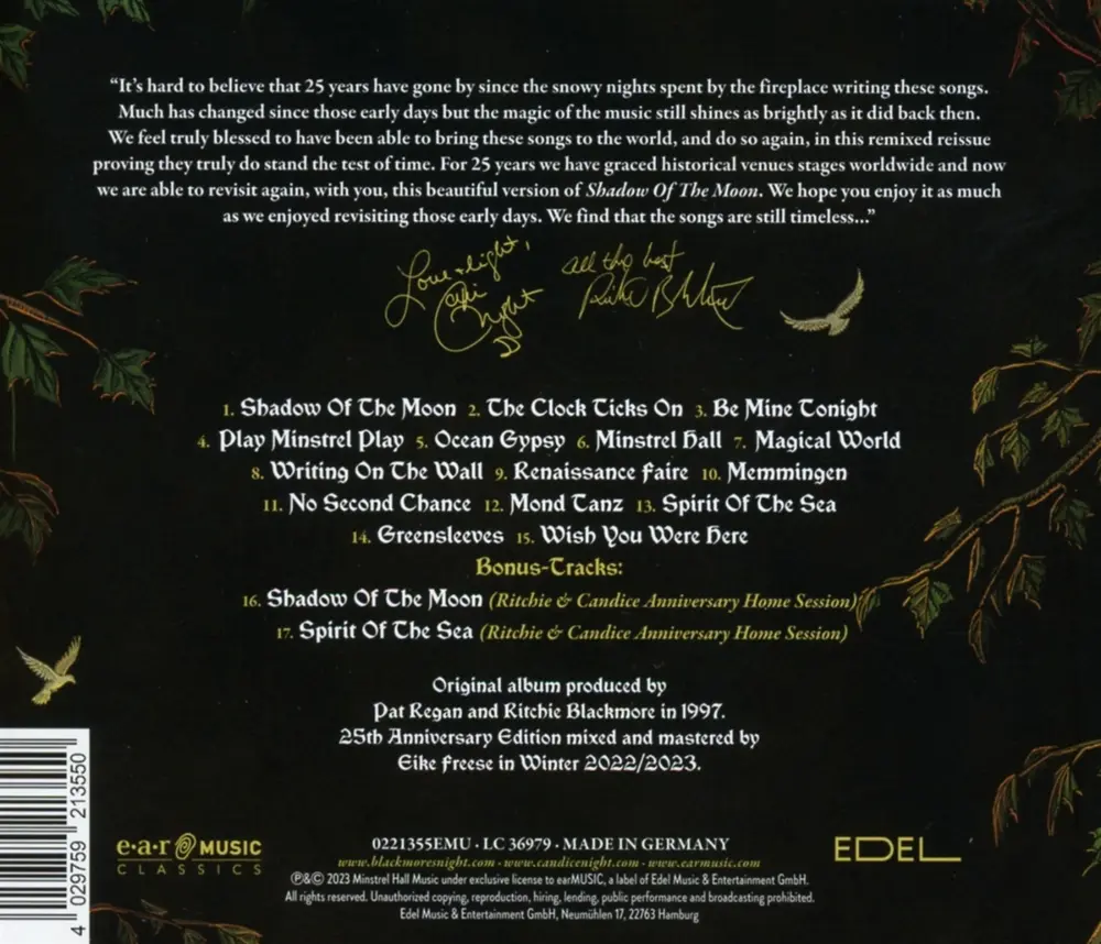 Blackmore's Night – SHADOW OF THE MOON (CD)