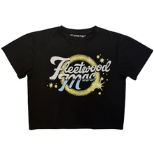 Croptop Ladies Crop Top: Circle Logo (Black)