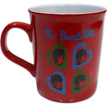 Unboxed Mug: A Hard Day's Night Headshot Hearts (Red) thumbnail