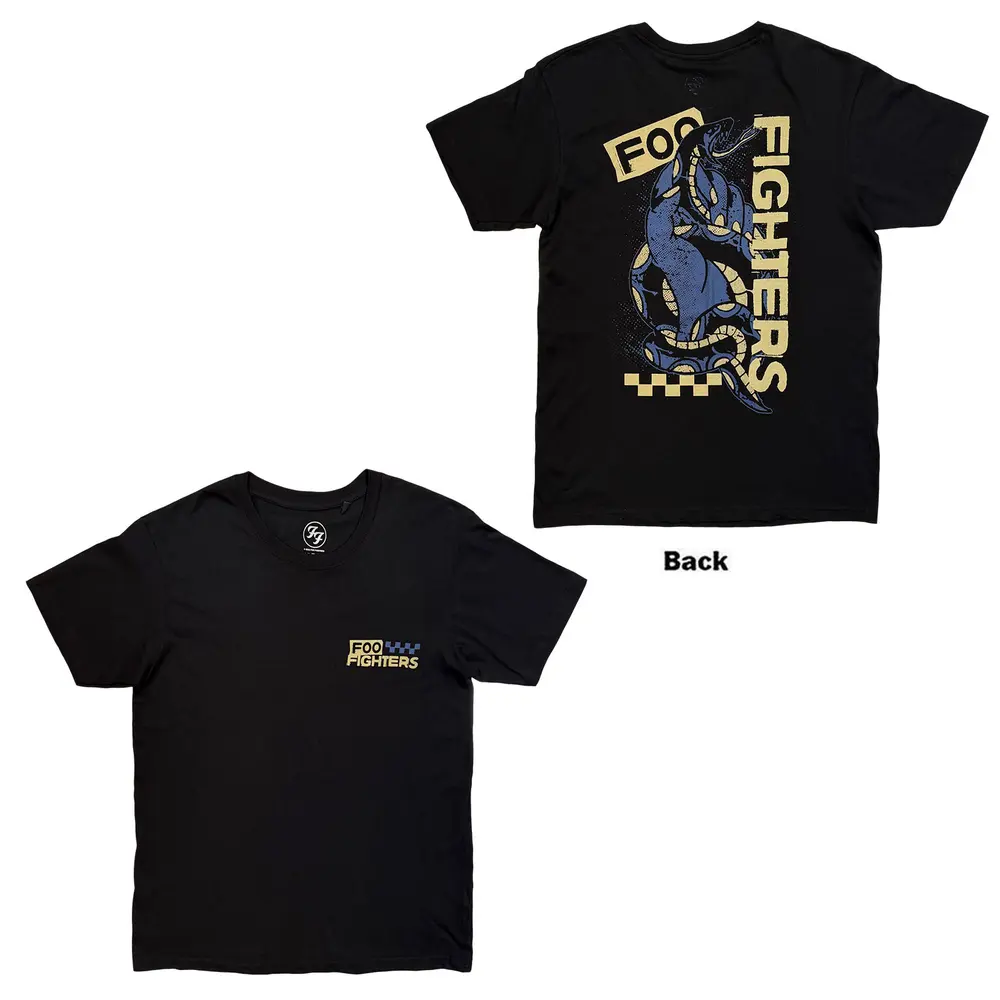 Unisex T-Shirt: Snake (Black) (Back Print)