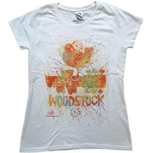 Woodstock, Tričko Splatter, Žena, Biela