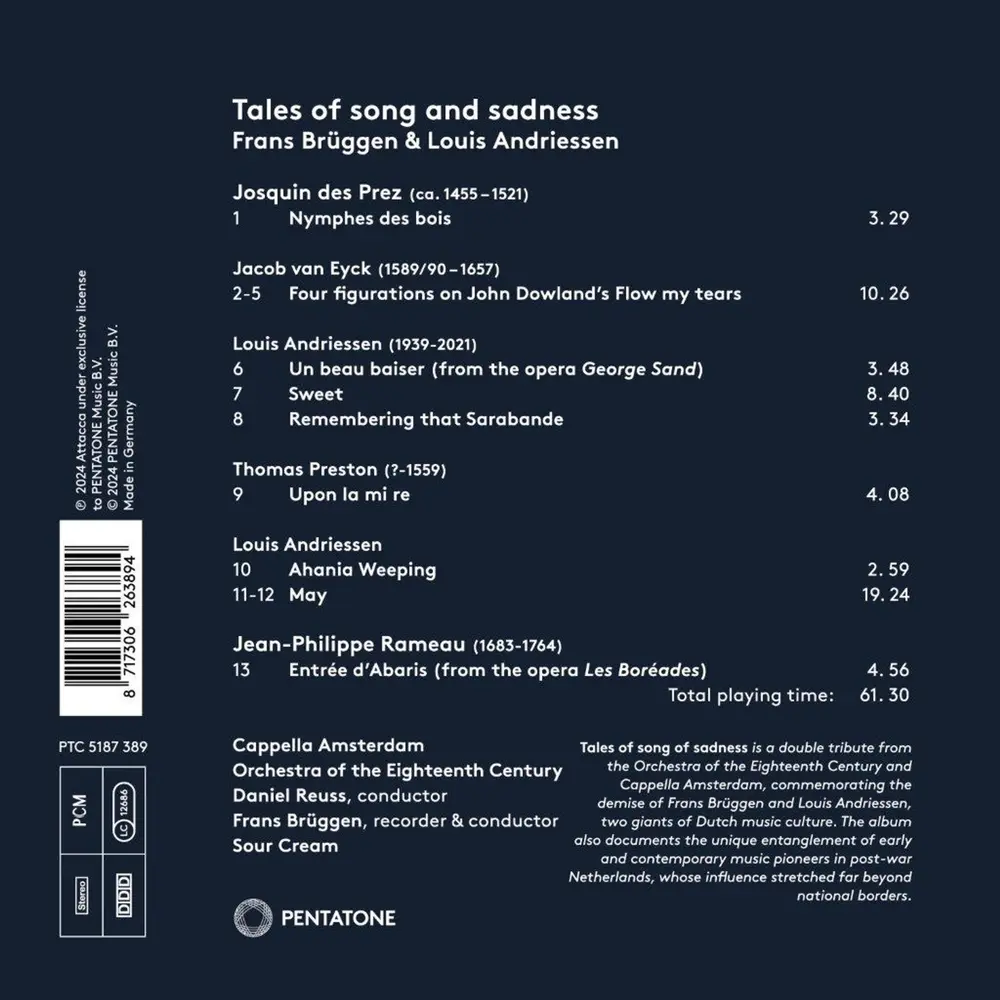RAMEAU, DESPREZ & VAN EYCK: TALES OF SONG AND SADNESS