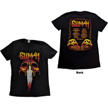 Sum 41, Tričko Order In Decline Tour 2020 Candle Skull, Unisex, Čierna