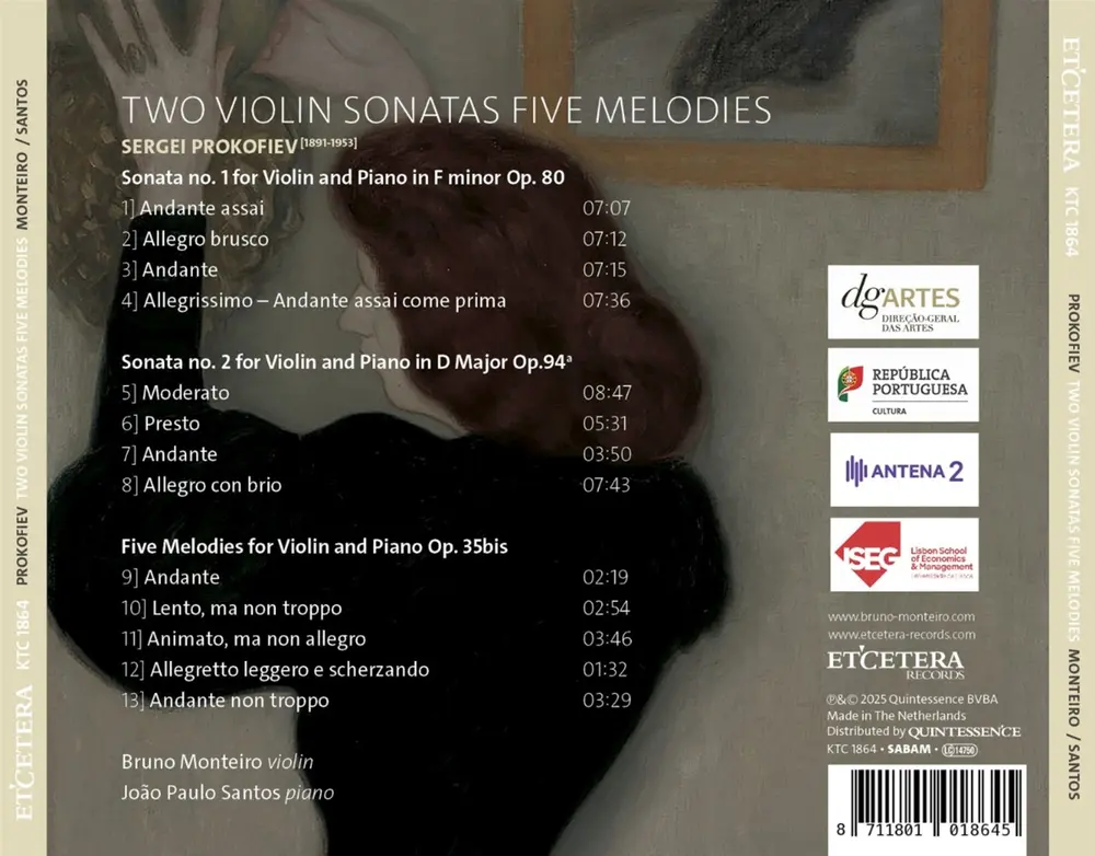 SERGEI PROKOFIEFF: TWO VIOLIN SONATAS/FIVE MELODIES