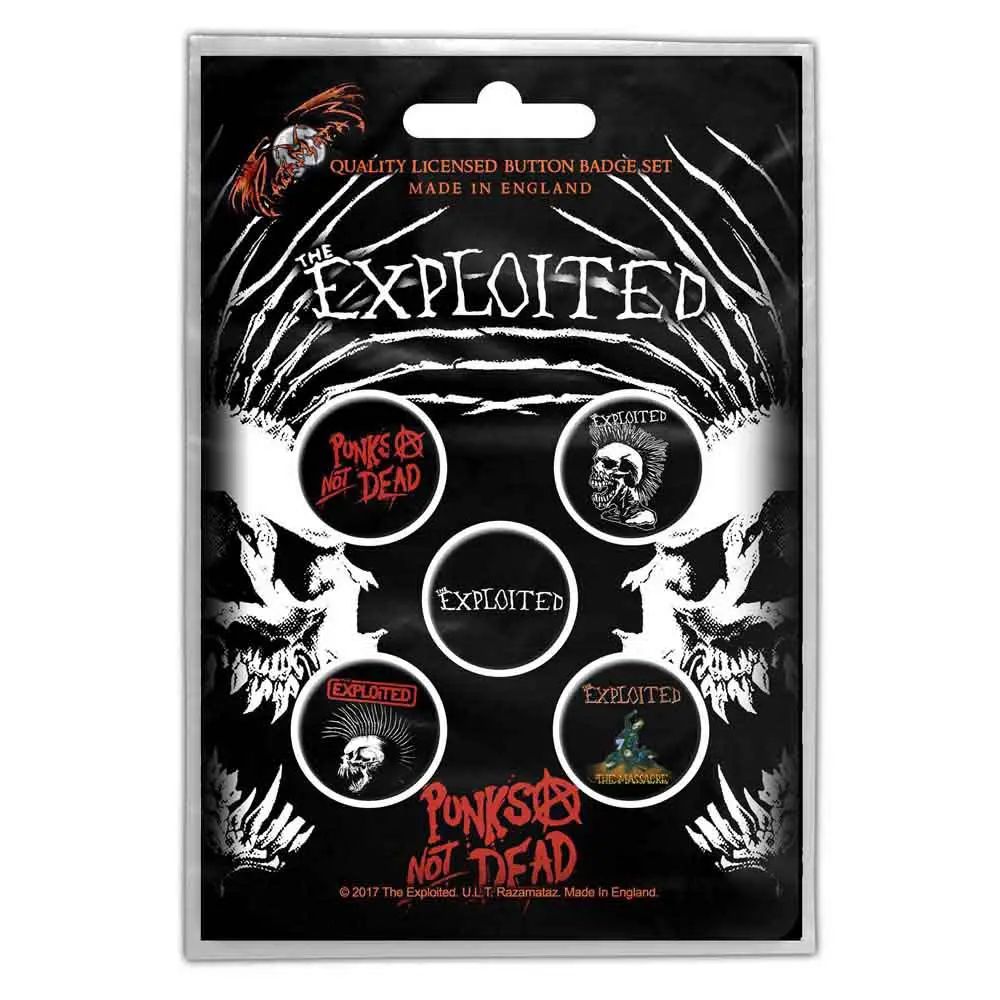 The Exploited – Punks Not Dead (Button Badge Pack) (Odznak)
