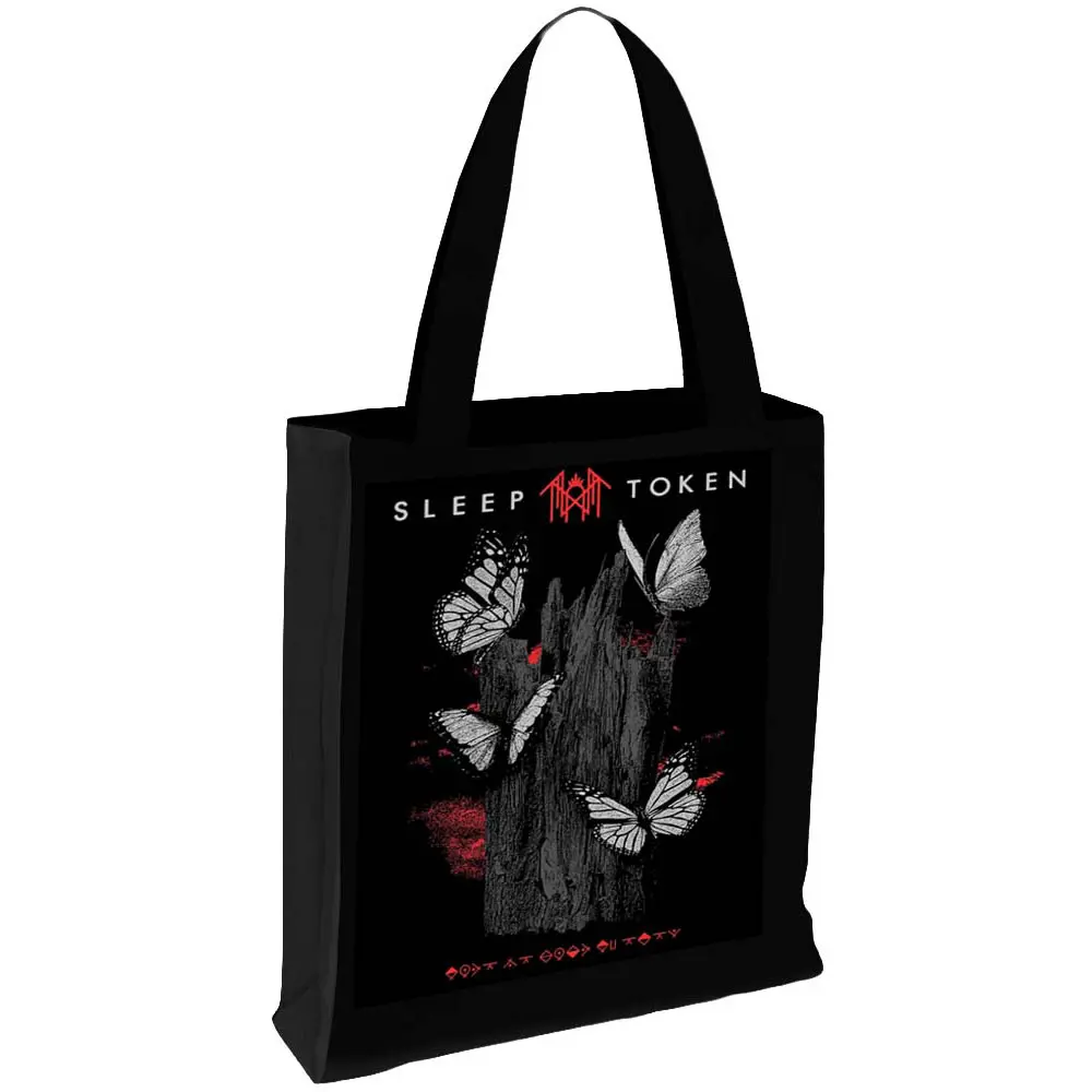 Tote Bag: Butterflies (Black)