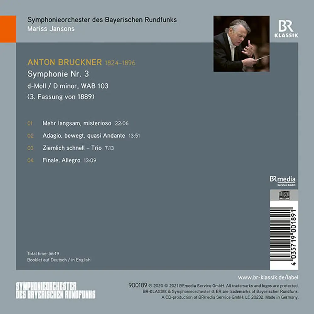 SYMPHONY NO.3 D MINOR WAB 103