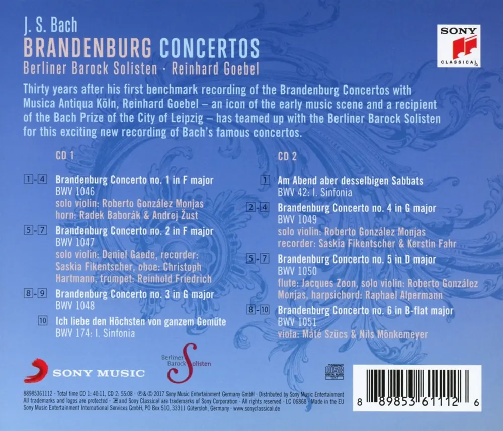 Berliner Barock Solisten – Bach: Brandenburgische Konzerte (CD)