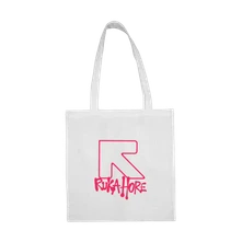Ruka Hore, Taška Logo Hip Hop, Unisex, Biela