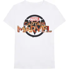 Captain Marvel New Logo (Alb) (Tricou)