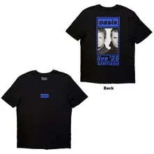 Tričko Unisex T-Shirt: Santiago Half Faces Fan Store (Black) (Back Print & Ex-Tour)