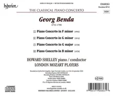 GEORG BENDA: PIANO CONCERTO IN F MINOR, G MINOR, G MAJOR, B MINOR thumbnail