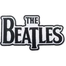 The Beatles – Drop T Logo Die Cut black on white (Nažehlovačka)