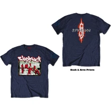 Slipknot, Tričko 20th Anniversary - Red Jump Suits, Unisex, Modrá